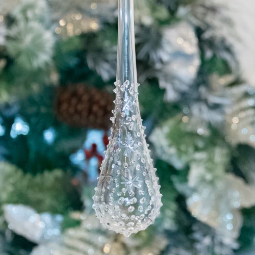 Christmas Ornament Oversized Egyptian Teardrop sold Ornament Glass Xmas Ornament Art