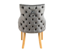 Load image into Gallery viewer, Elizabeth Dining Chair in Grey Velvet with Oak Legs
